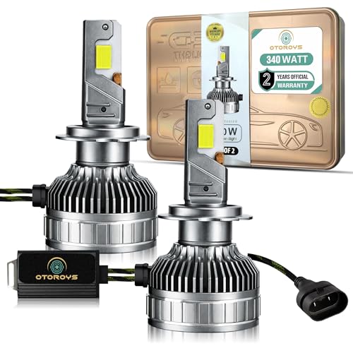 Image of OTOROYS 9005 /HB3 LED Headlight & Fog Light Bulb 340W 34000 Lumens 6500K Cool White Super Bright Car Headlight Conversion Kit, Plug & Play Car Led Headlight, Pack of 2, 2 Years Warranty