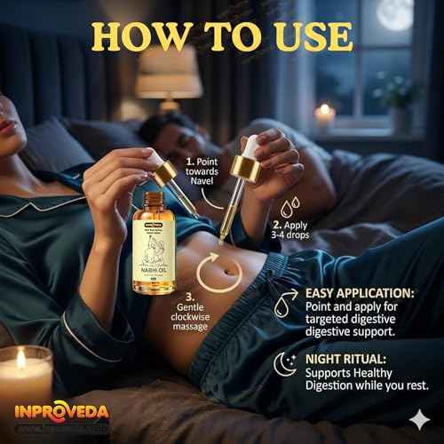 Image of Digestion-Detox & Joint-Nerve Pain Relief Nabhi Oil | Nabhi Oil for Ayurvedic Multi Benefit Belly Button Oil for Daily Wellness & Relaxation | नाभि तेल | Combo Pack of 30ml + 30ml=60ml