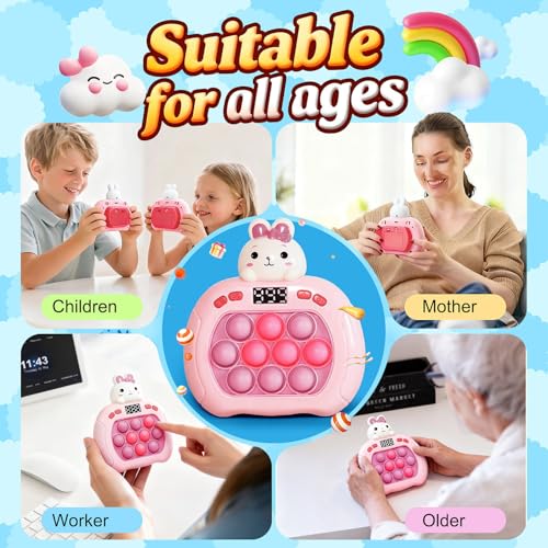 Image of Lesipee Quick Pop Game for Kids, Sensory Luminous Bubble Game with 999 Levels, Portable Easter Basket Game - Gift for Girls and Boys 3-12 Years, Anti-Stress Game