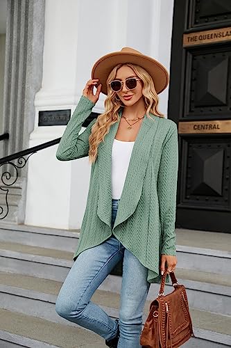 Image of Cardigan for Women Long Sleeve Sweaters Casual Lightweight Knit Open Front Fall Fashion Outfits