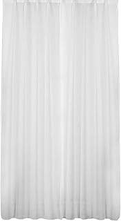 2Pcs White Sheer Window Curtains Decorative Drapes for Living Bedroom Light-Filtering Gauze Panels Easy to Install Soft French Style Window Treatment