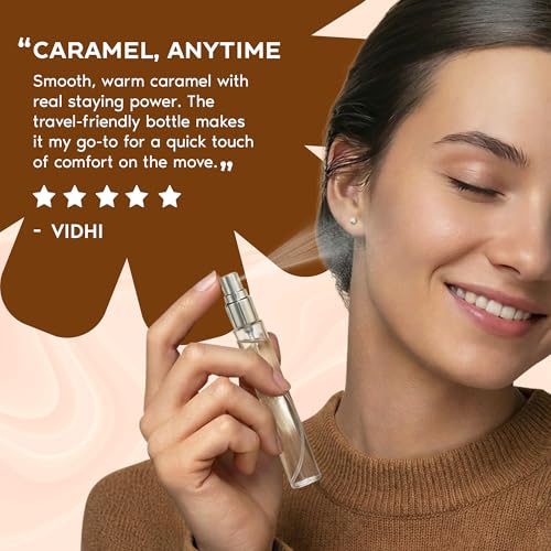 Image of Nykaa Wanderlust Belgian Caramel Toffee Eau De Parfum I Travel size, mini Perfume for Women - 16 ml I Caramel & Vanilla Perfume | Long-Lasting, Travel‐Friendly, Vegan,Paraben‐Free, IFRA Certified