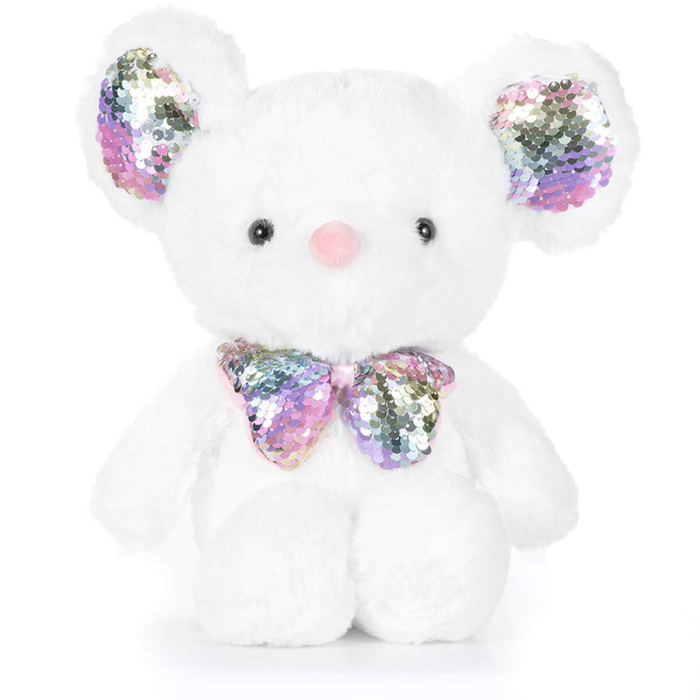 white mouse stuffed animal