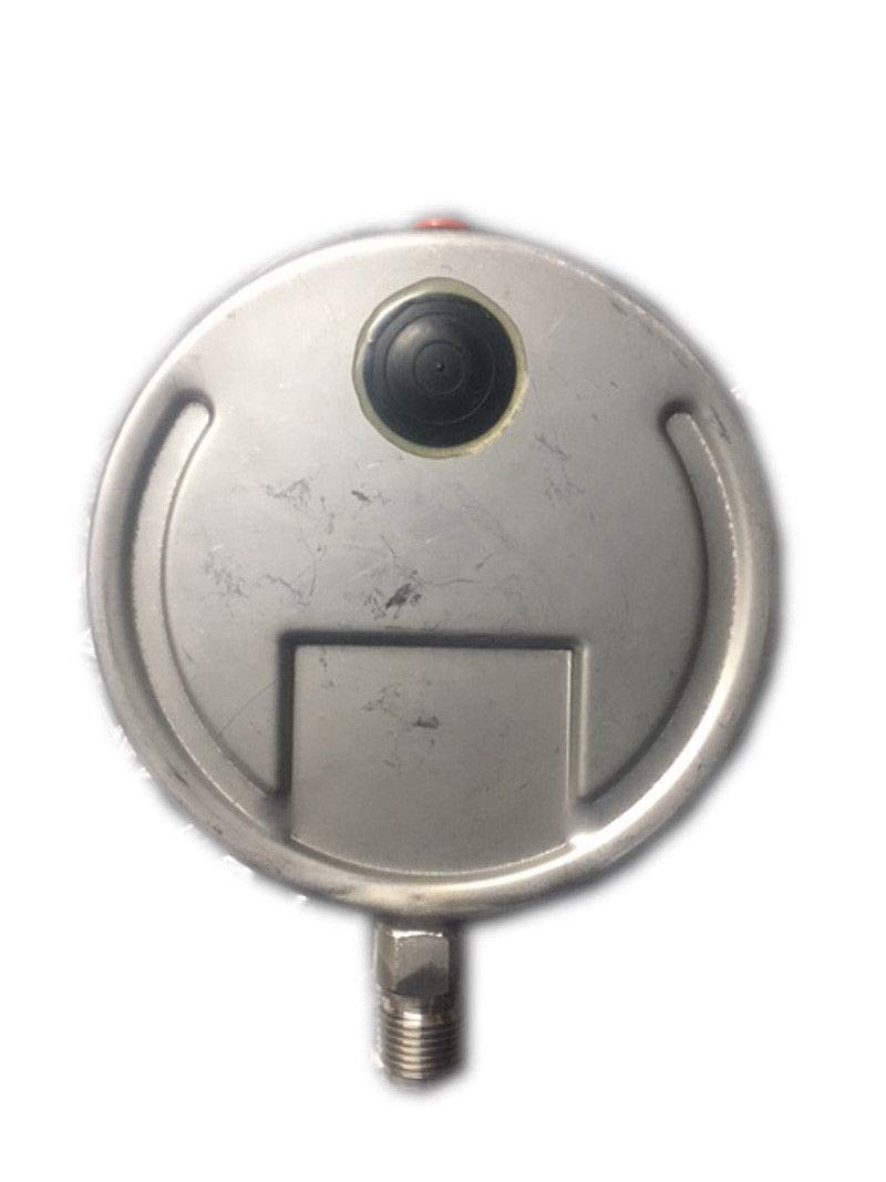 Manómetro: relleno de glicerina, escala dual 0-700 bar y 0-10000 PSI, esfera de 100 mm