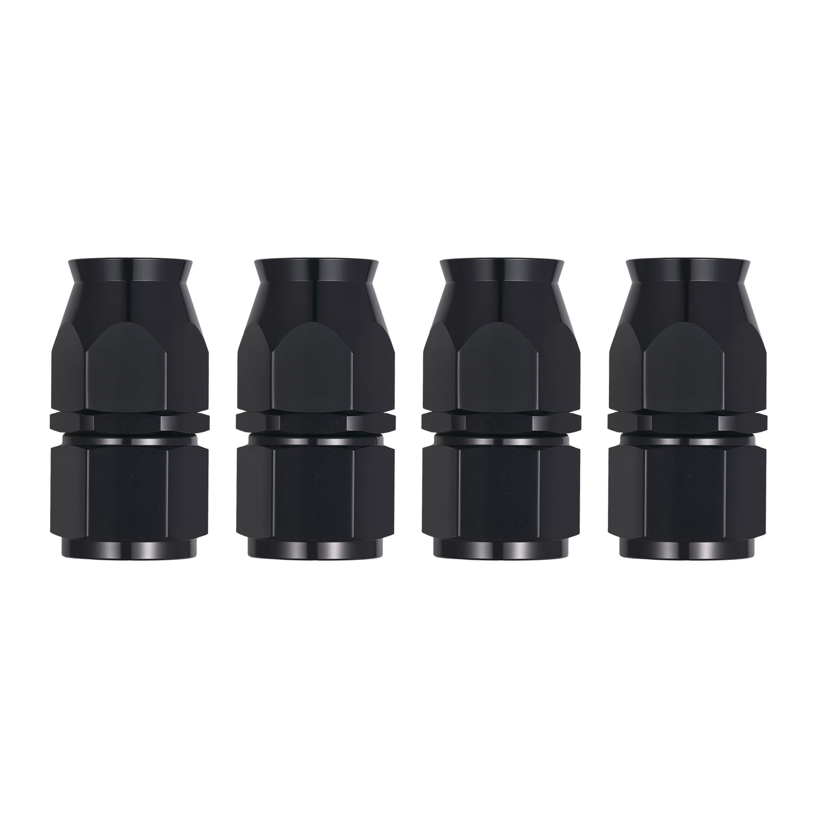 EVIL ENERGY 12AN PTFE Hose End Fitting Straight Black for PTFE Hose Only 4PCS
