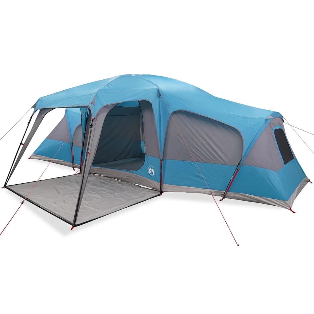 Tienda Familiar con Porche 9 Personas Azul,Deportes,Actividades al Aire Libre,Camping y Senderismo,Tiendas de campaña,18.39kg-4009585
