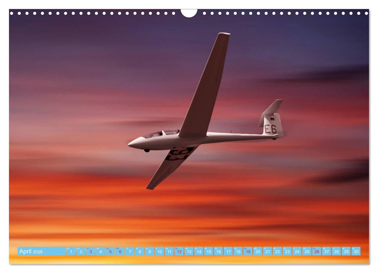 Segelflug - Den Traum vom Fliegen erfüllen (Wandkalender 2026 DIN A3 quer), CALVENDO Monatskalender: Nahezu schwerelos dem Himmel entgegen - das ist Segelfliegen! (CALVENDO Sport)