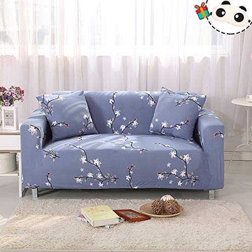 Enhome Funda Sofá Elastica Universal, 1 2 3 4 Plazas Extensible Forro de Sofá Antideslizante Cubierta Sofá Estampado Cubre de Sofá Protector para Muebles y Mascotas (Murraya Paniculata,1 Plazas)