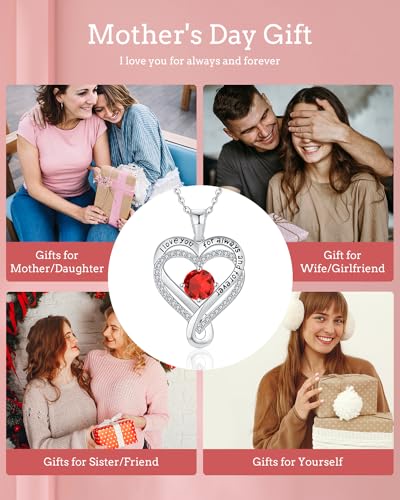 Jewelry-for-Women-Wife-Infinity-Heart-Birthstone-I-Love-You-Necklace-for-Women-S925-Sterling-Silver-Wedding-Anniversary-Birthday-Gifts-for-Wife-Girlfriend-Womens-jewelry-Diamond-Pendant-Necklaces-Gift