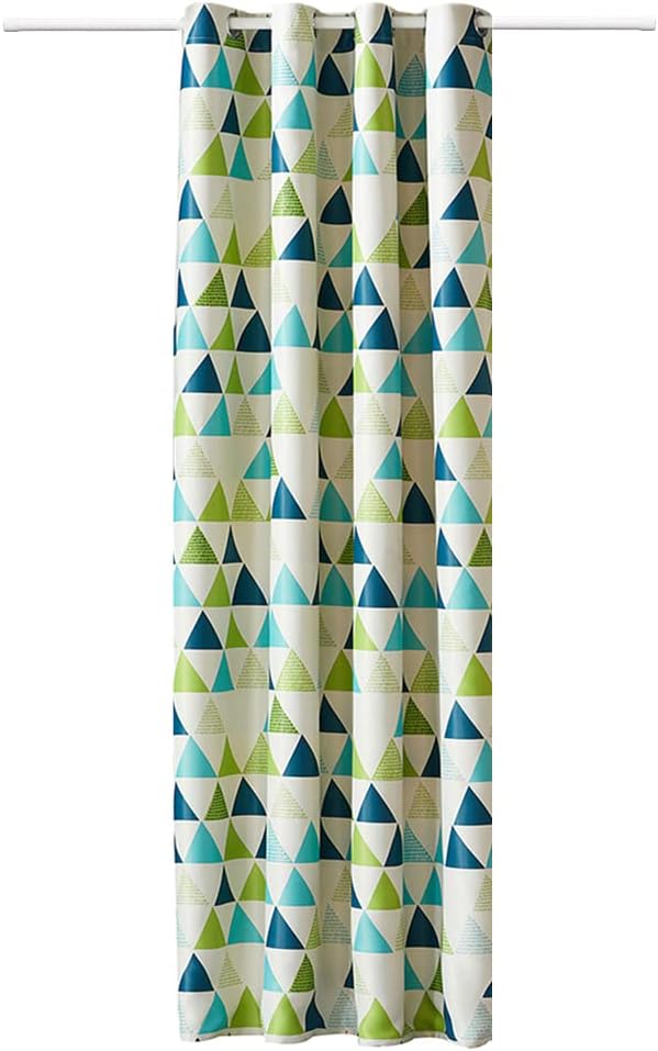 AliFish 1 Panel Geometric Triangle Pattern Thermal Insulated Semi-Blackout Curtains Room Darkening Children's Study Room Curtains for Boys Girls Kids Room Grommet Process W52 x L84 inch