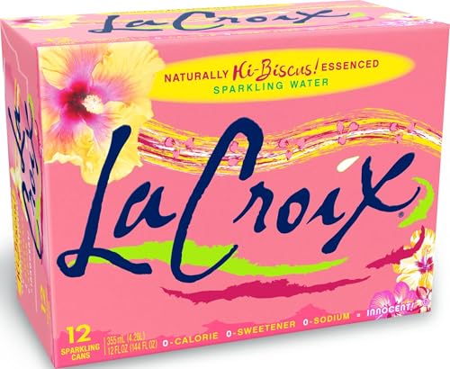 Image of La Croix Hi-Biscus! essenced sparkling water, 12-fluid ounce cans, 12-cans in box