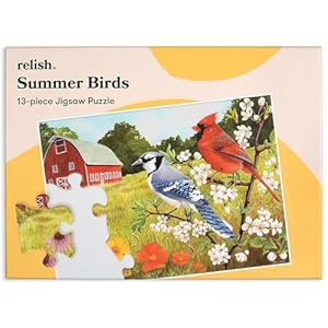 Relish – Dementie Legpuzzels voor volwassenen – 13-delige zomervogels puzzel – Activiteiten en geschenken voor ouderen met de ziekte van Alzheimer
