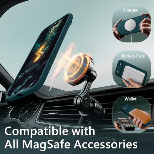 Image of FireNova Magnetic for iPhone Air Case, Compatible with MagSafe, [Integrated Silicone Camera Control Button] [Camera Protection] Microfiber Lining Phone Case for iPhone 17 Air, 6.5 inch, Teal