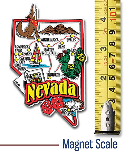 Imán de goma estilo vintage Jumbo Nevada 2.7" x 4.3" miniatura 2