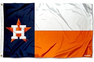 WinCraft Houston Astros 3x5 Banner Flag with Pole and Bracket - MLB Texas Lone Star