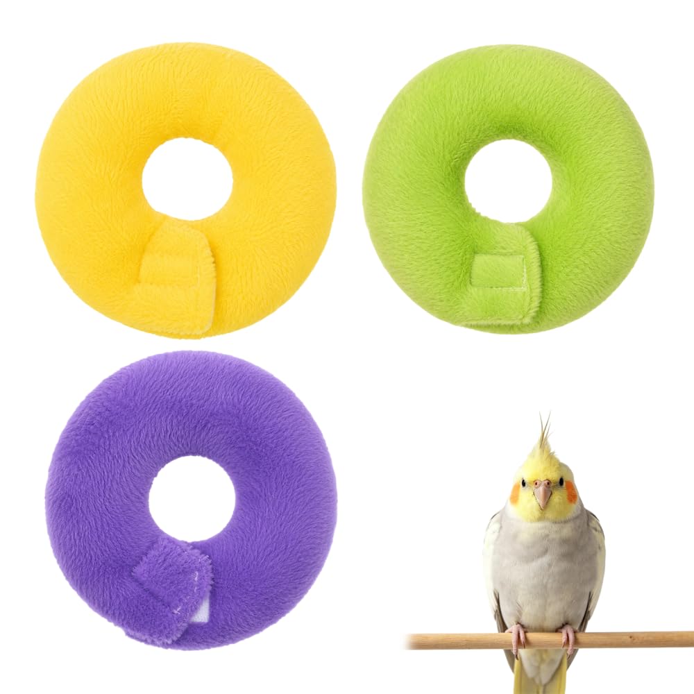 3Pcs Bird Cone Collar for Feather Plucking, Anti-Pluck Bite, Adjustable