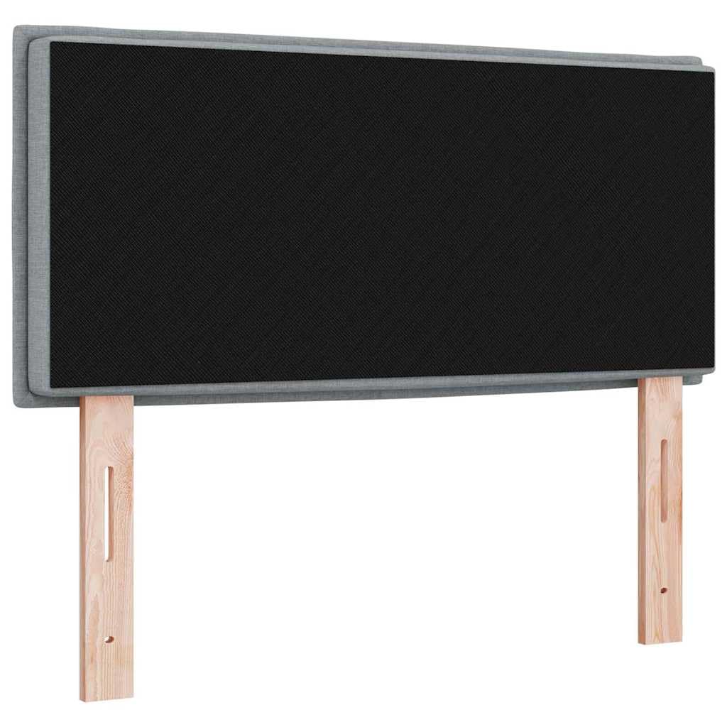 vidaXL Cabecero LED con Tiras LED con cabecera Gris Claro 80 cm Tela | Líneas modernas que le dan un toque elegante a tu dormitorio, Crea un ambiente acogedor con brillo ajustable,