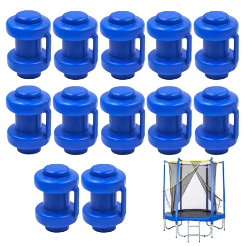 Helweet Trampolin Endkappen, Abschlusskappen für Netzstangen, Pfostenkappen Für Die Netzstangen des Trampolins, Trampolin Kappen, Trampolin Abschlusskappen, Trampolin Ersatzteile, Ø 25 mm, 12 Stück