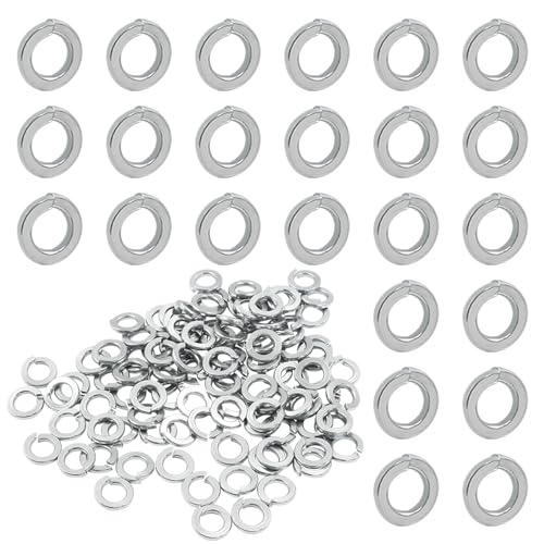 Bokwin BOKWIN231021-008 100 Pcs Spring Lock Washer #8 Stainless Steel Split Lock Washers cover