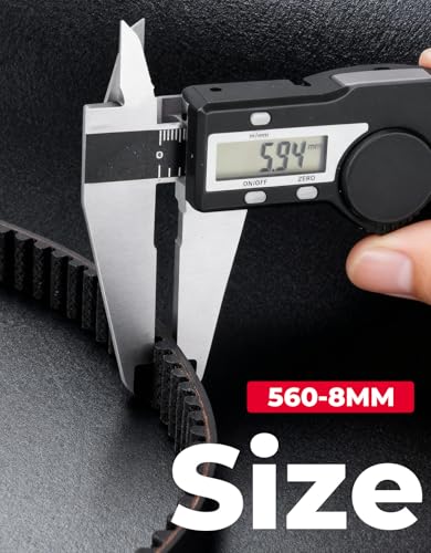 Image of KEMIMOTO Surron Drive Belt HNBR Material for High-Torque Off-Road Trails | Upgraded, Compatible with Surron Light Bee & X160 /X260 Talaria XXX Primary Belt 560-8M, High-Torque Power Delivery