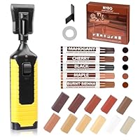 NYBQ Laminat Reparaturset, 24 Stück Holz Parkett Reparaturset Neuem Upgrade-Schmelzwerkzeug, 11 Farben Hartwachs für Holzkitt Vinylboden Holzböden Möbel Arbeitsplattet Reparatur set