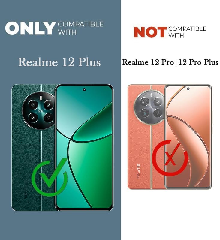 Image of Jkobi Back Cover for Realme 12 Plus (Silicone Clear Shockproof Case with Camera Protection | Soft and Flexible | Transparent)