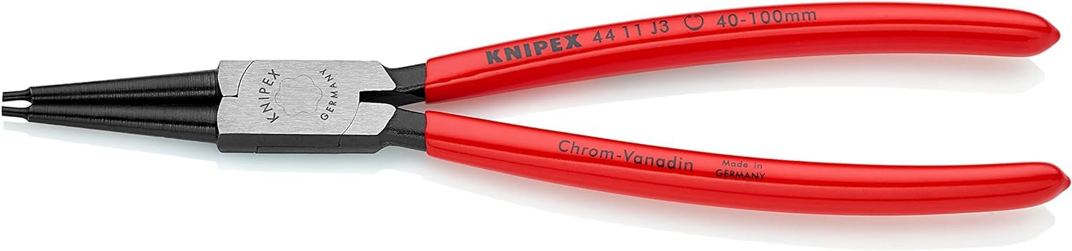 KNIPEX Pinza per anelli di sicurezza per anelli di sicurezza interni a fori rivestiti in resina sintetica 225 mm, 44 11 J3