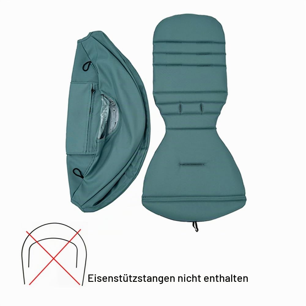Kinderwagen-Zubehör-Ersatzset, Markisen und die Kissen kompatibel mit YOYO 2 und YOYO+ Kinderwagen, doppellagiger wasserdichter Stoff (Aqua Blue)