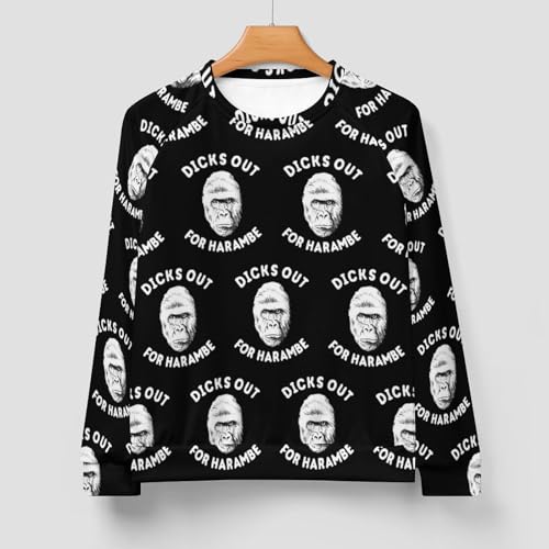 Dicks Out For Harambe Men's Crewneck Sweatshirt Pullover Long Sleeve Casual Tops3