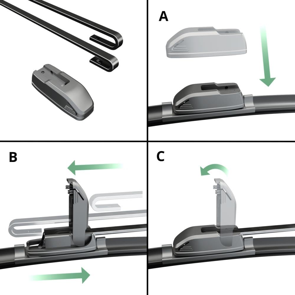 Mossa Escobillas delanteras adecuadas para Toyota RAV4 IV SUV (2012-2019) H