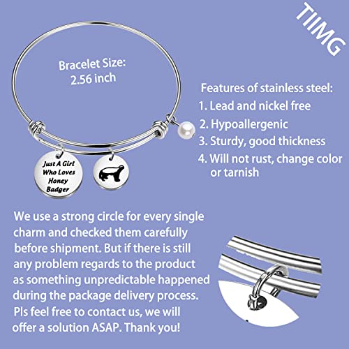 TIIMG Honey Badger Bracelet Gift Vertebrate Gift Who Loves Honey Badger Bracelet Honey Badger lovers Gift2