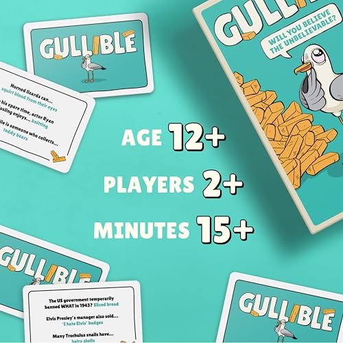 Gullible: juego de mesa de creatividad y trivia miniatura 2