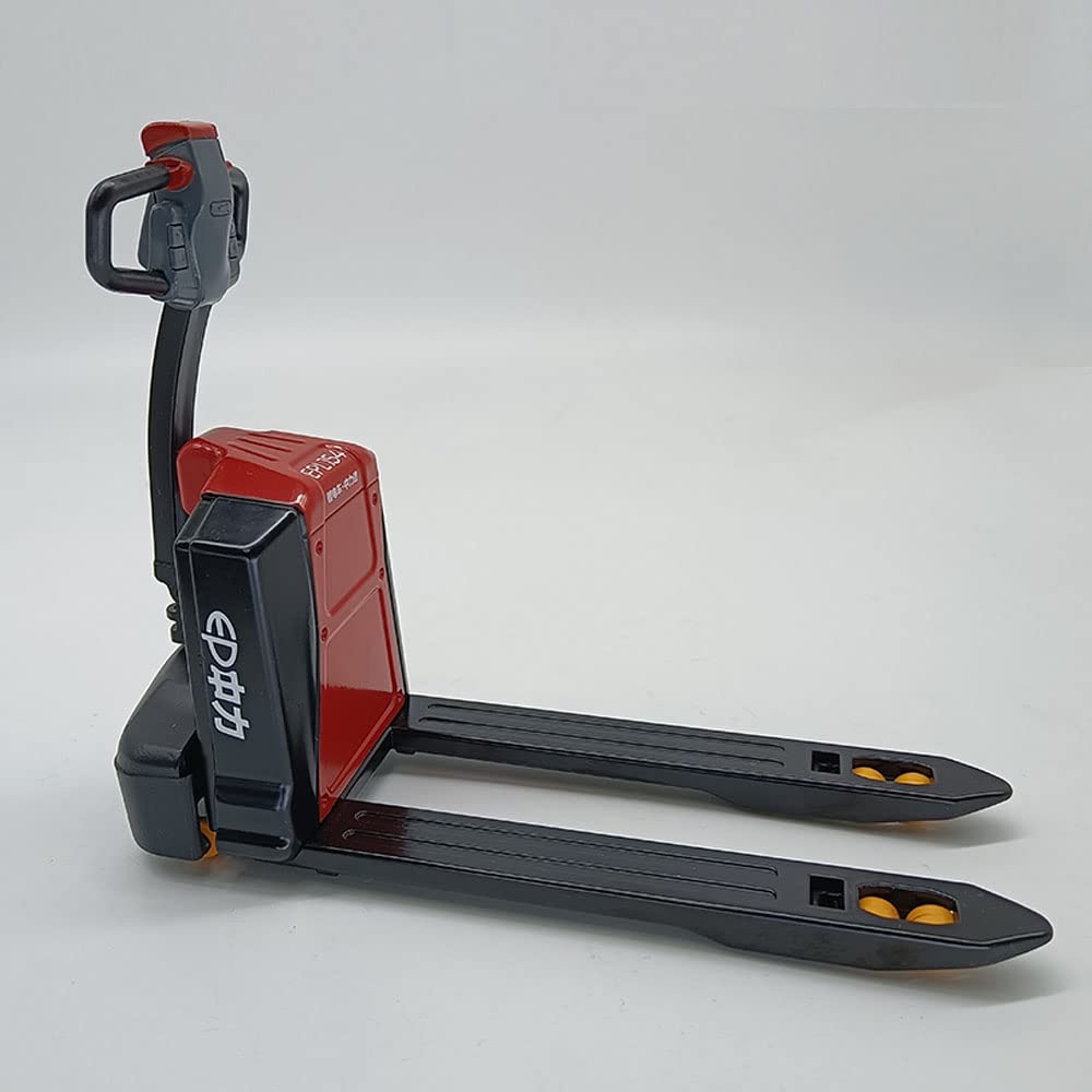Zhongli - Carretilla eléctrica de empuje manual 1:10, réplica de carretilla elevadora en movimiento, mango giratorio, colección estática, juguetes de aleación de zinc, regalo