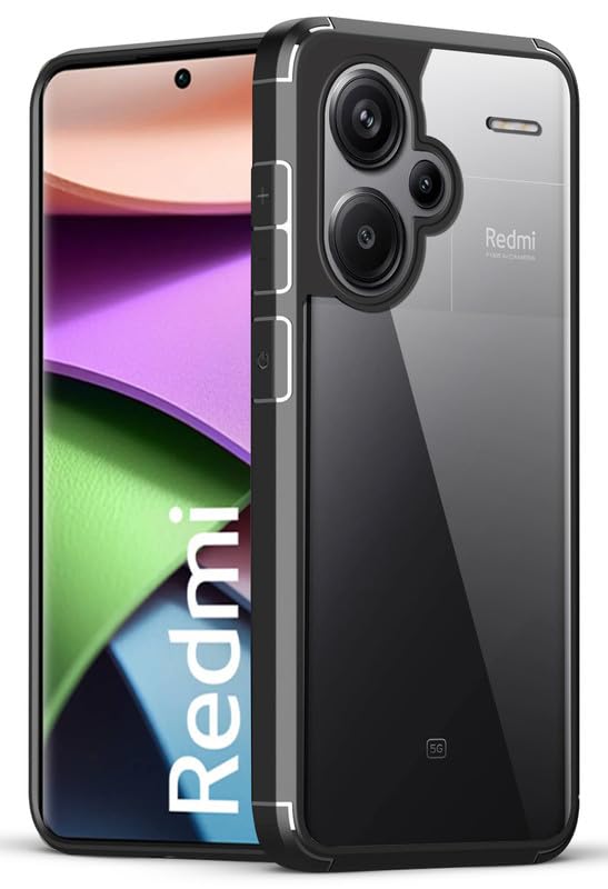 Mr. Case Transparent case with Silicone Frame Back Cover for Redmi Note 13 Pro Plus 5G | Shockproof Transparent Hard Back Shockproof Bumper - Transparent (Black Border) (B0CXY1QJVB) Amazon Price History, Amazon Price Tracker