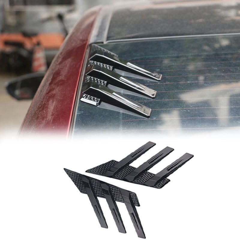 AutoBizarre Car Styling Decorative ABS Car Windshield/Side Fender Vents Air Flow Duct Wings Universal for All Cars CEBAT 2Pcs ABS Chromed Air Vent Hood Intake Fender Trim Side Win 並行輸入品