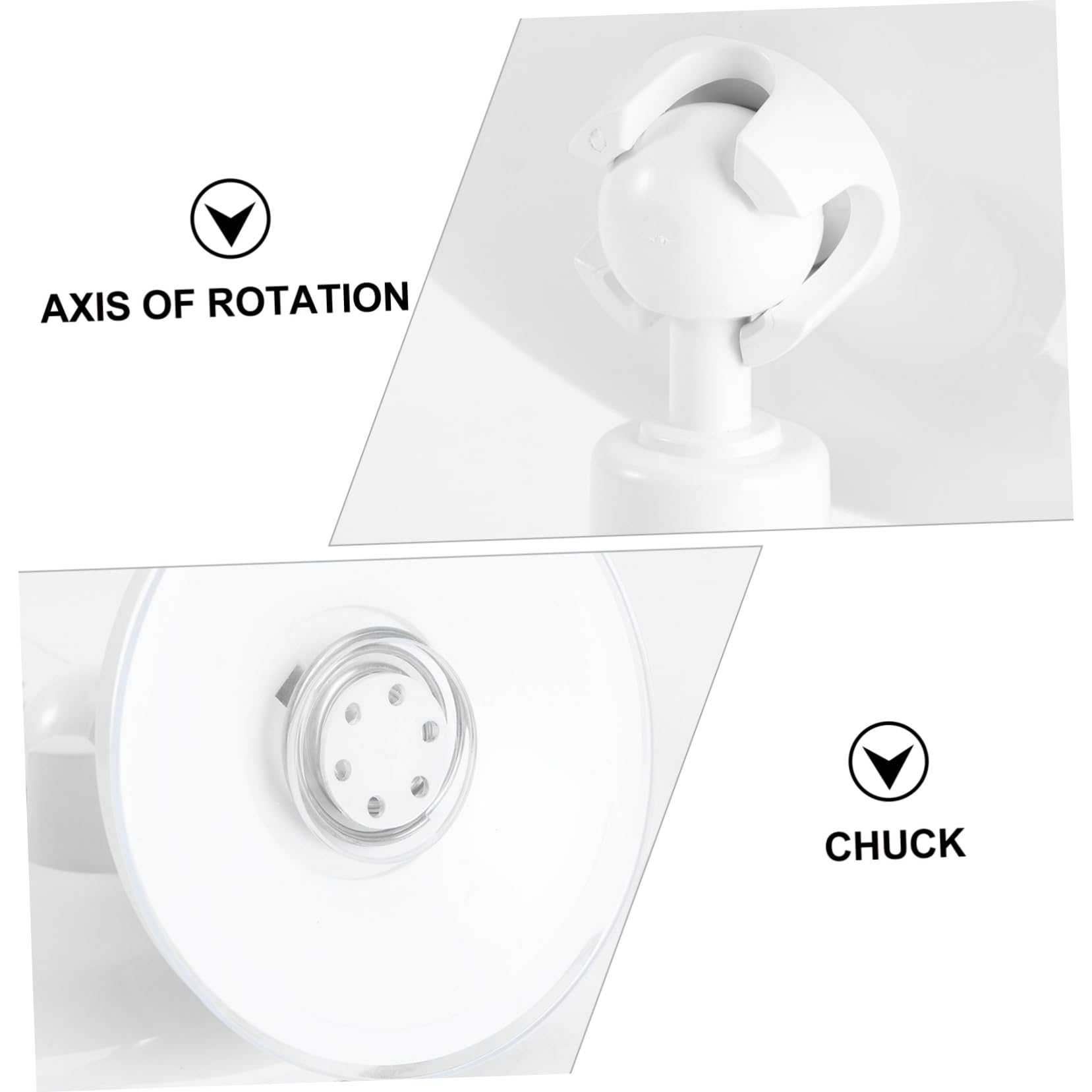 Cosmetico Rotondo con LED e Ventosa per Applicazioni Make Up e Ritocchi Bianco Batteria