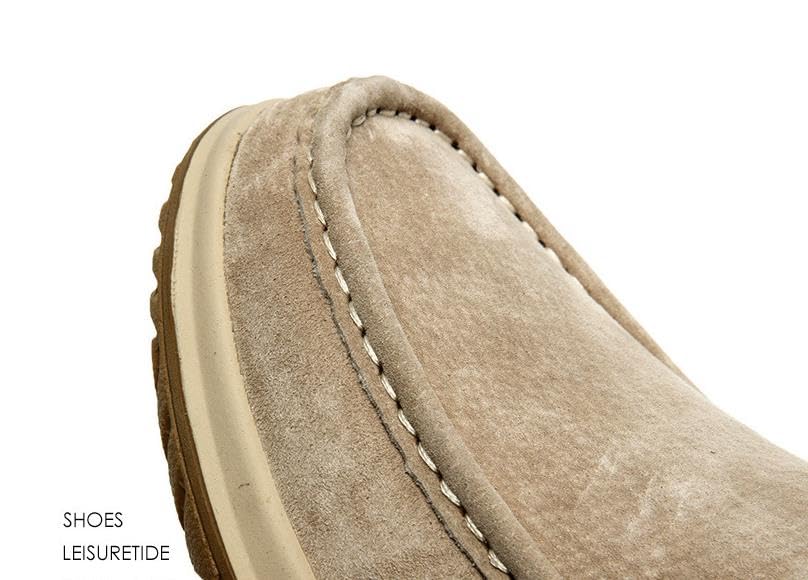 Men's Suede Leather Casual Flat Loafers Slip-Ons Comfort Light Orthotic Moccasin Dress Walking Boat Shoes2