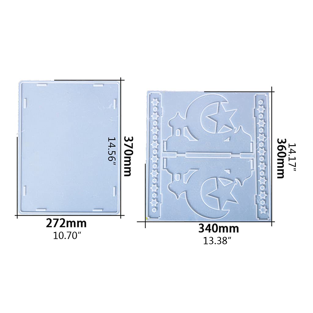Molde de silicona con diseño de estrella de luna para joyas, decoración del hogar