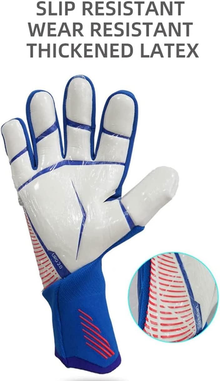 Gants de gardien de but professionnels en latex avec poignée antidérapante résistante à l'abrasion, protection du poignet pour jeunes et adultes