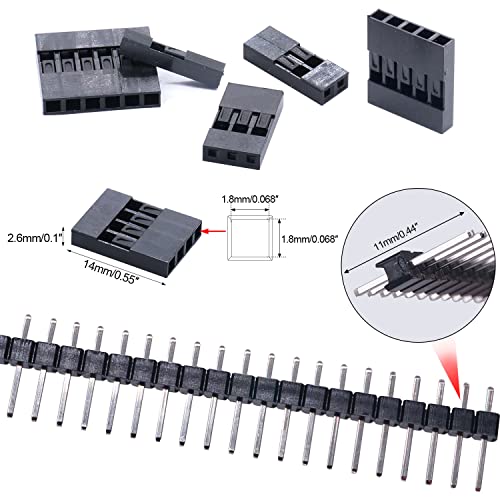 Kit de conectores Pin 2.54mm 600 piezas Twidec miniatura 5