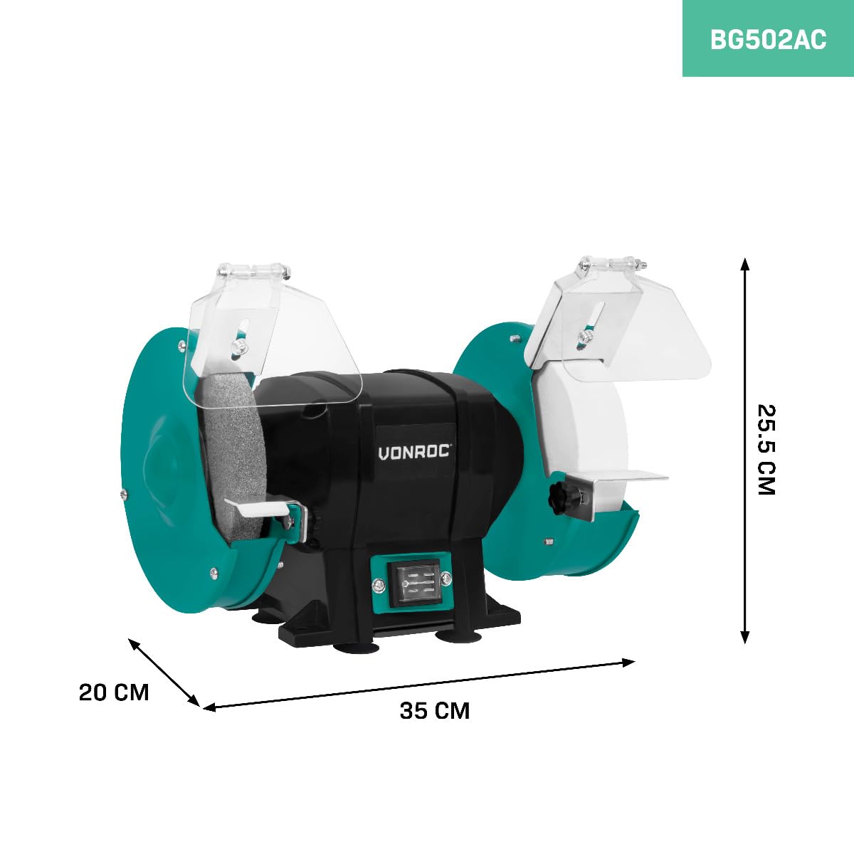 VONROC Amoladora de banco 250W – Ø150mm