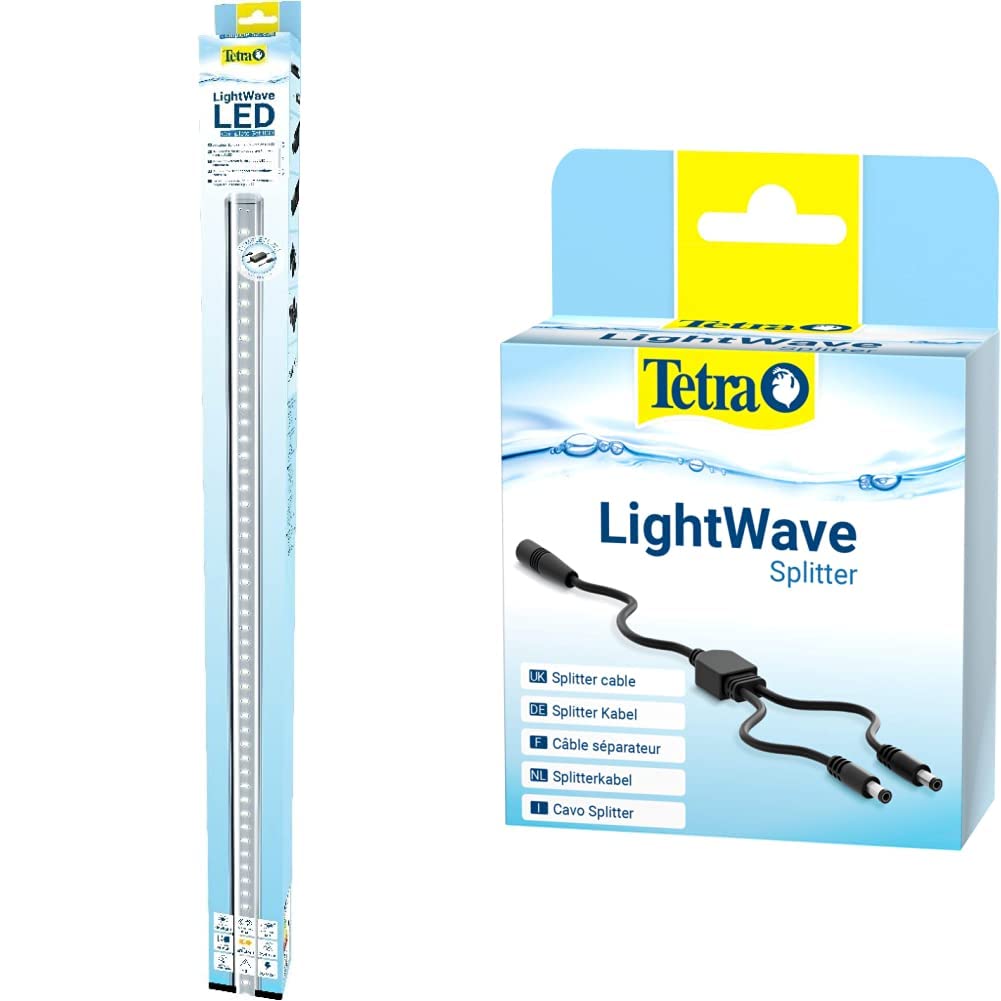 Tetra LightWave 830 Set Completo, Lámpara LED de Acuario, energía eficiente y Duradera & Lightwave Splitter 34 g