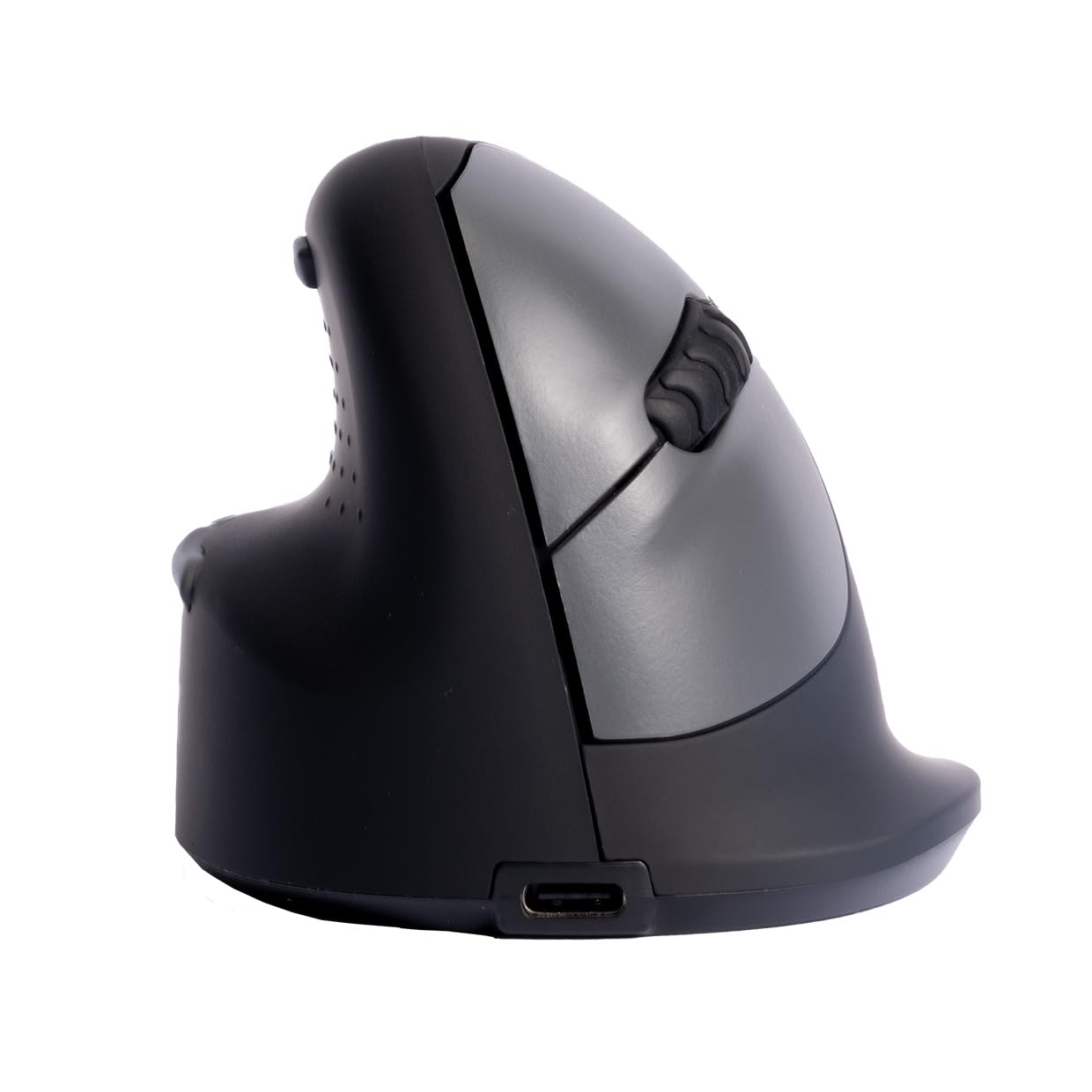 R-Go Tools HE Mysz ergonomiczna, pionowa mysz dla osób leworęcznych, duża (długość dłoni ponad 185 mm), bezprzewodowa, do systemu Windows/MacOS, czarna, RGOHELELAWL