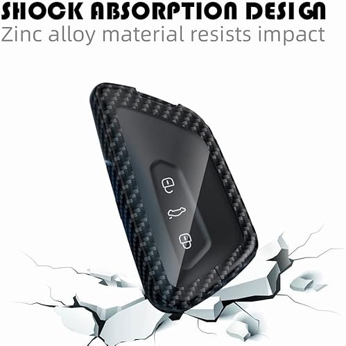 Miniatura 6 de ontto Funda para llavero de 345 botones con llavero apto para VW ID3 ID4 MK8 Golf 8 GTI ajuste para Skoda Octavia sin llave Entey remoto sin llave,
