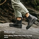 Blundstone, Unisex, Original 500 Chelsea Boots, Stout Brown/Crimson, Mens 10.5 Medium