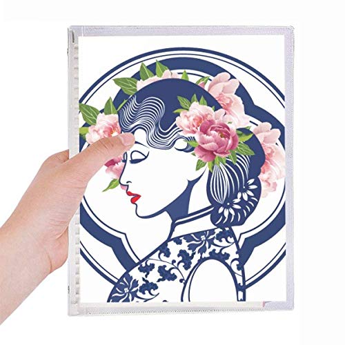 Carnet de beauté chinois rose rechargeable à spirale