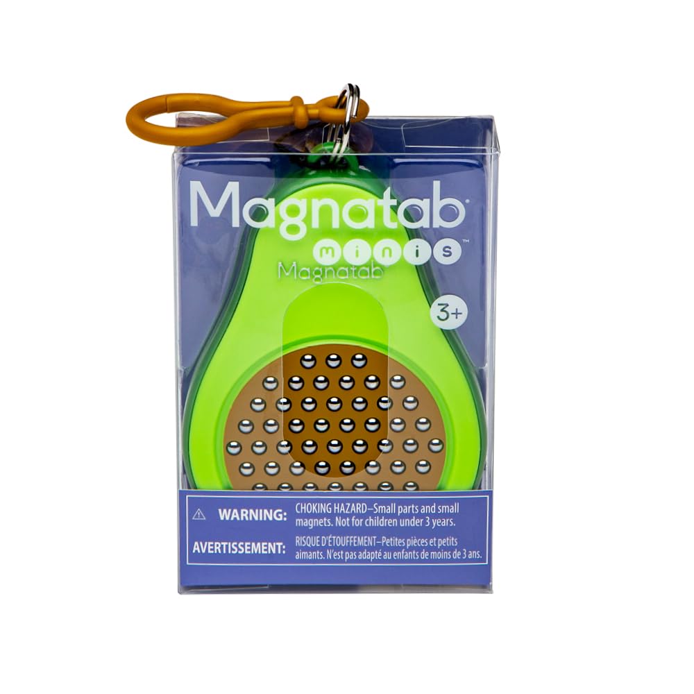 Magnatab Minis - Sensory Toys, Magnetic Drawing Tool, Toddler Writing Practice, Sensory Play, Fidget Toys, Stylus Included, Travel-Friendly, Ages 3+ - Avocado