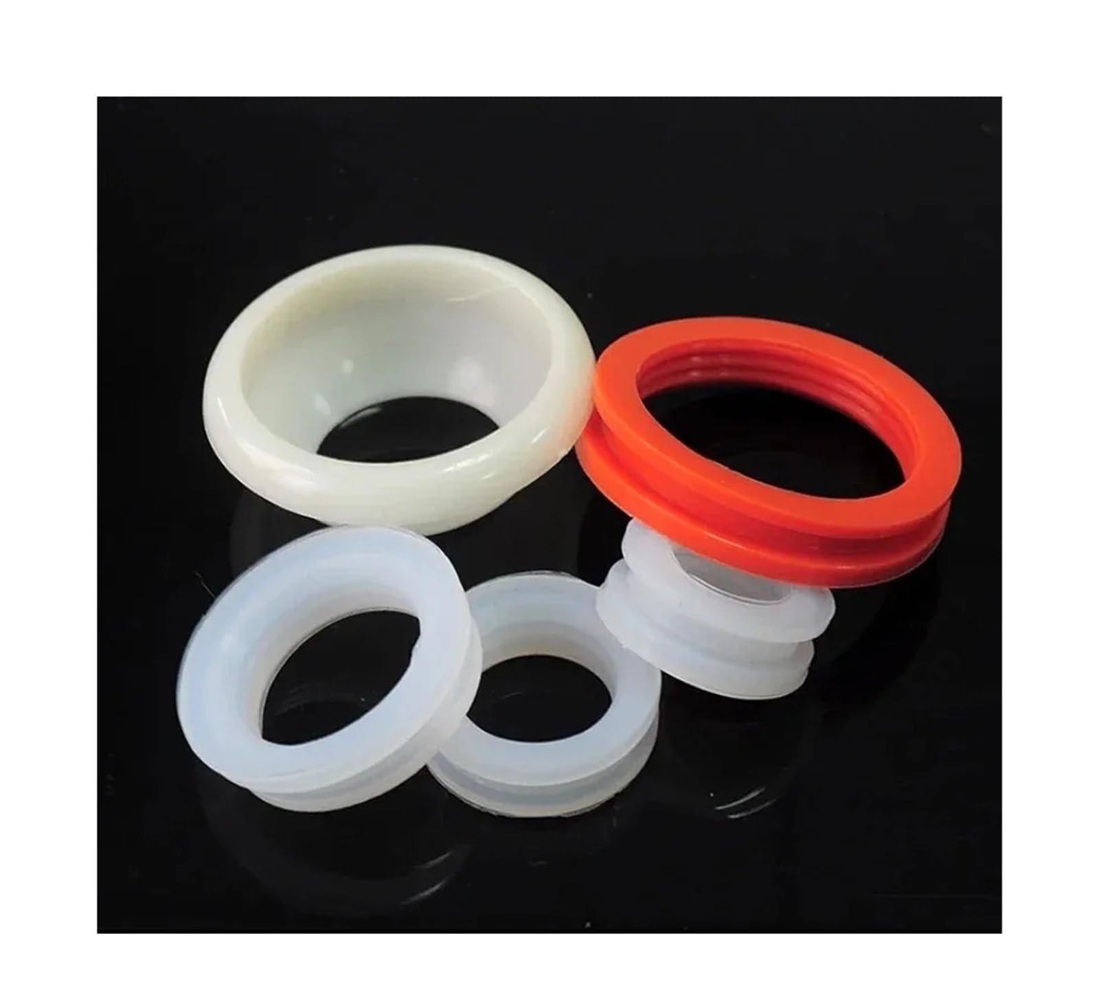 Anillo redondo de sellado de gel de sílice de silicona 20 piezas for calentador de agua solar, tubo de vacío, anillo de goma de silicona, junta de goma de sellado(Ivory)
