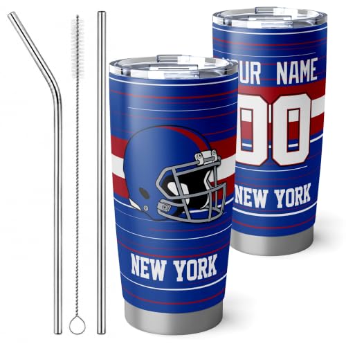 Image of New York Tumbler 20oz Travel Mug Gifts Custom Name Number