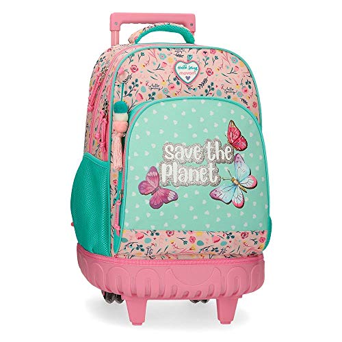 Movom Save The Planet Mochila 2 Ruedas Multicolor 34x44x21 cms Poliéster Reciclado 31.42L